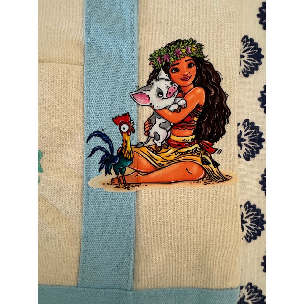 Disney Moana Double Sided Custom Made Trader Joes Mini Tote - Picture 4 of 9